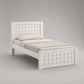 Armoire 90 × 190 cm en bois massif de pin et MDF, blanc, 198 × 99 × 110 cm