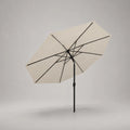 Parasol de jardin octogonal incluable Ø 300 × H 250 cm, toile en polyester beige et structure en acier anthracite