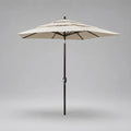 Parasol extérieur rond à 3 niveauxx en polyester beige avec mât en aluminium, Ø 270 × H 245 cm