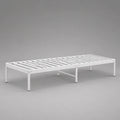 Armoire en métal pour lit simple, 90 × 200 cm, dimension extérieure 201 × 91 × 36 cm, blanc