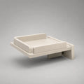 Table de chevet flottante pour montage mural en MDF, rectangulaire, blanc cassé, 45 × 35 × 13 cm