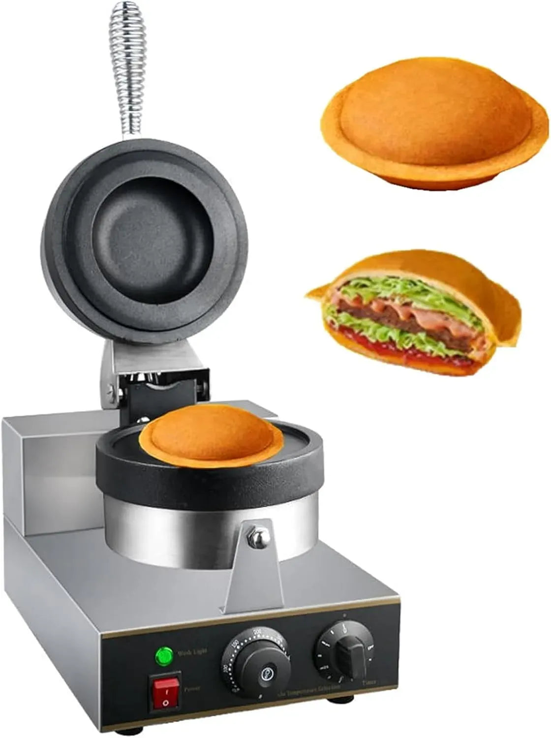 Ustensile de cuisson, 1300 W, 50 à 300 °C, professionnel, Presse à Hamburger à Crème Glacée Commerciale 1300 W