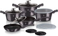 Batterie, batterie de casseroles et poêles, tactile, revêtement antiadhésif, 13 Pièces, Cuisine de 13 Pièces