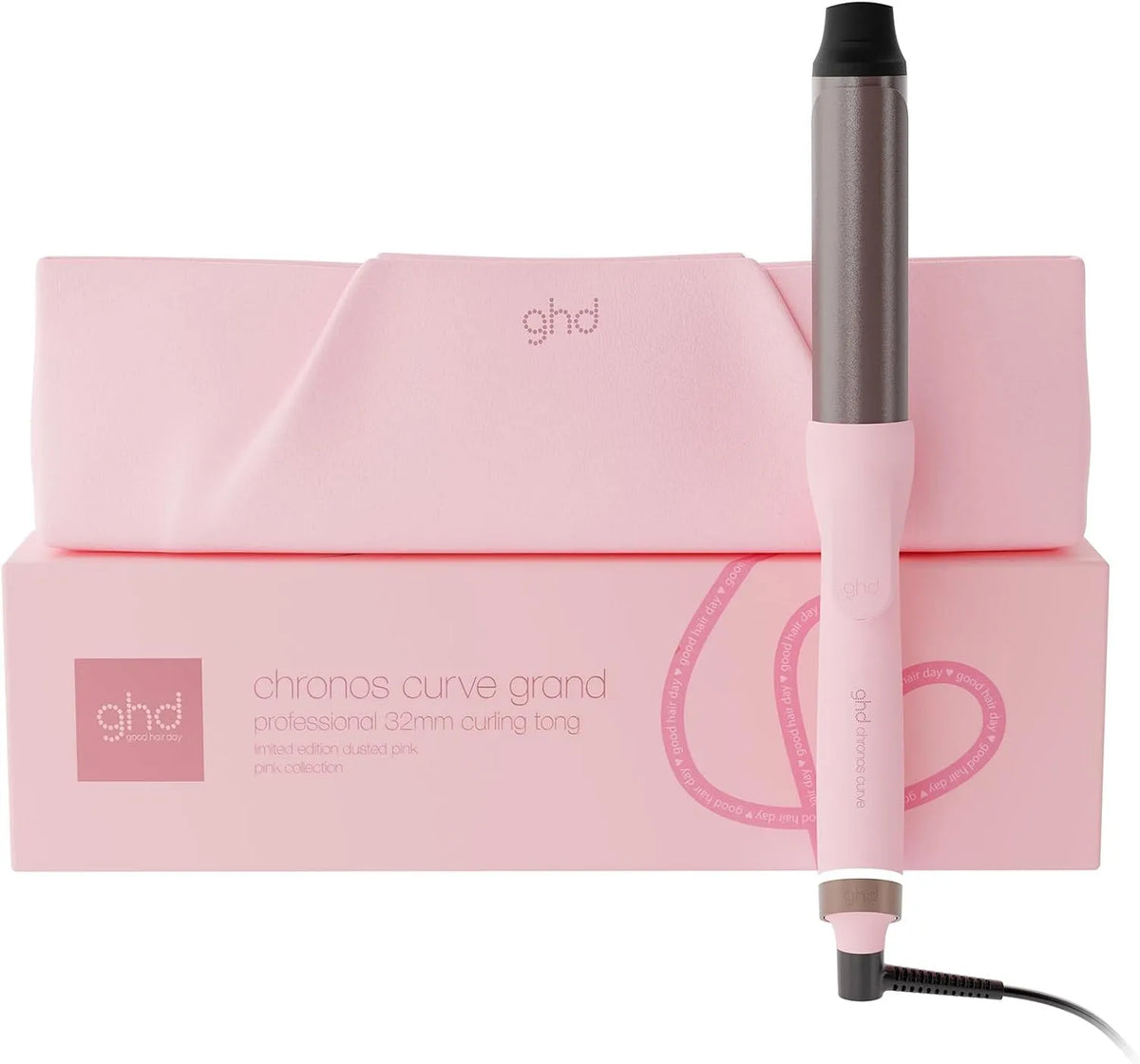 ghd Chronos Curve Grand Tong, 32mm, Édition Limitée Rose Poudré pour des Boucles Volumineuses