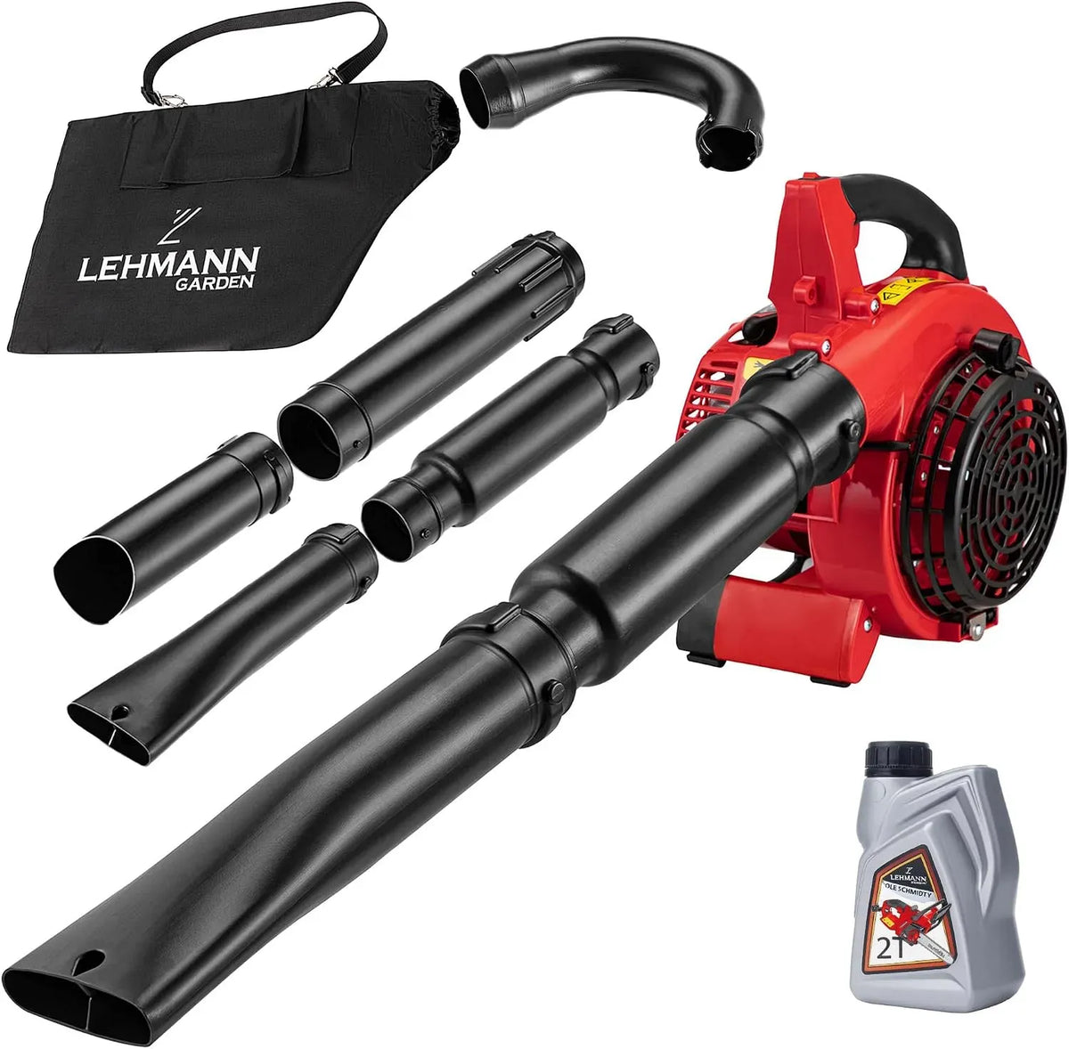 Aspirateur 4en, 50 L, 2 Tubes & 0,5L Huile Spéciale, Vitesse 97 m/s, 2 Temps, 0,5 L