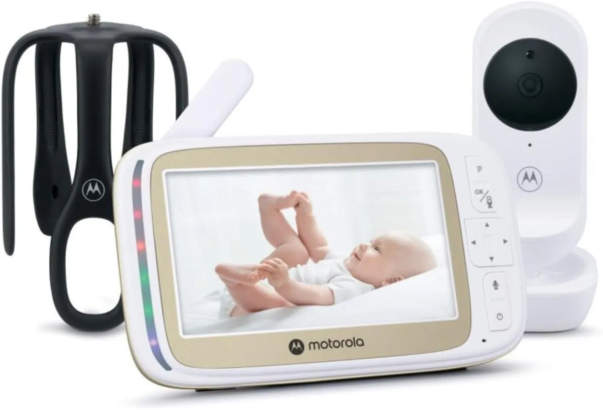 VM45 720p Babyphone, support, caméra, moniteur vidéo pour bébé, Wi-Fi, 2 zones de température, Motorola