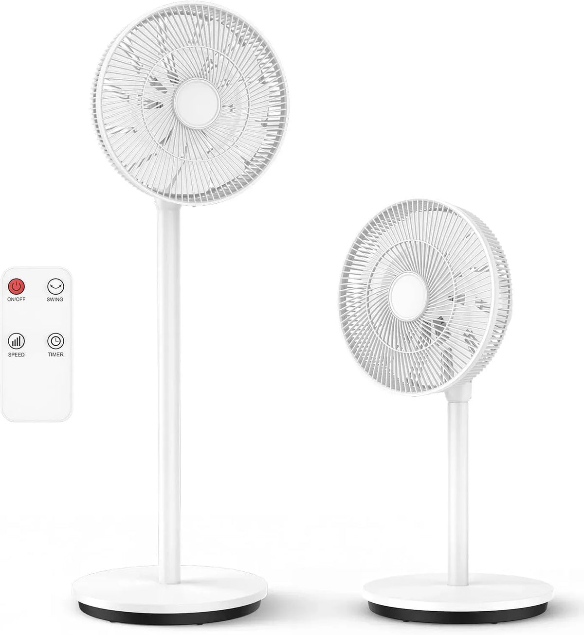 Ventilateur 2-in-1, 104 cm, minuteur, 3 niveaux, oscillation, silencieux, Oscillation 180° & nclinaison Manuelle 60°, 6 Vitesses