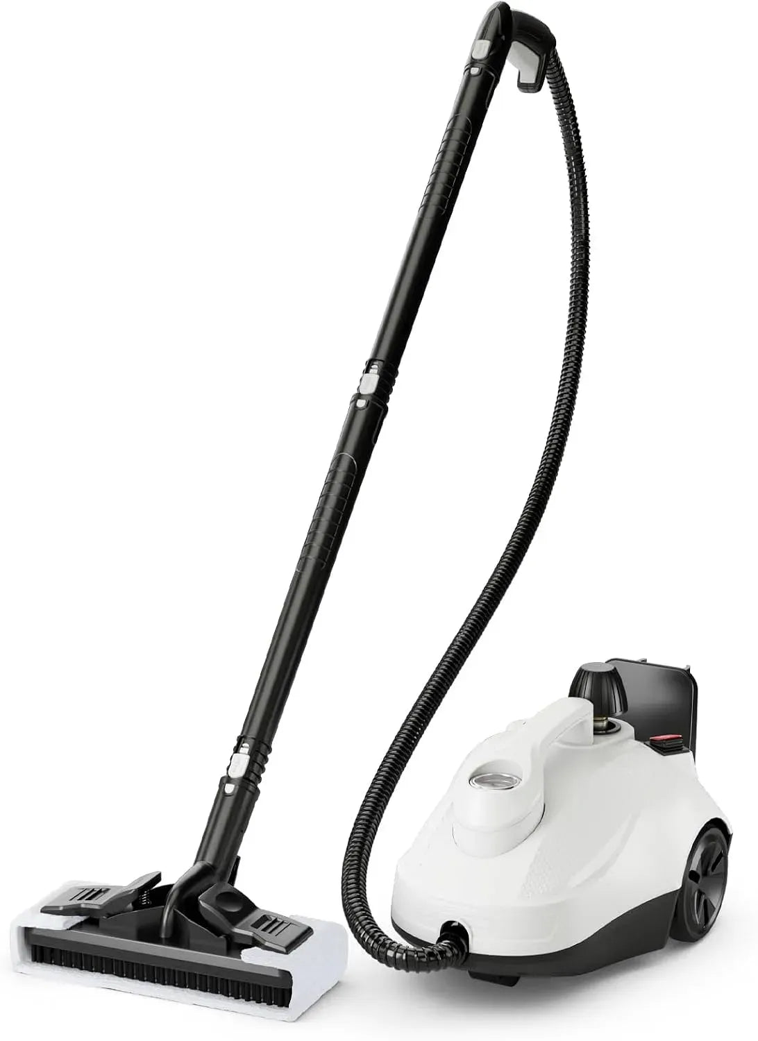 Nettoyeur vapeur, 1,8 L, 2000 W, COSTWAY, portable, grand réservoir, usage sur sols, cuisine, voiture, vitres et canapé, blanc