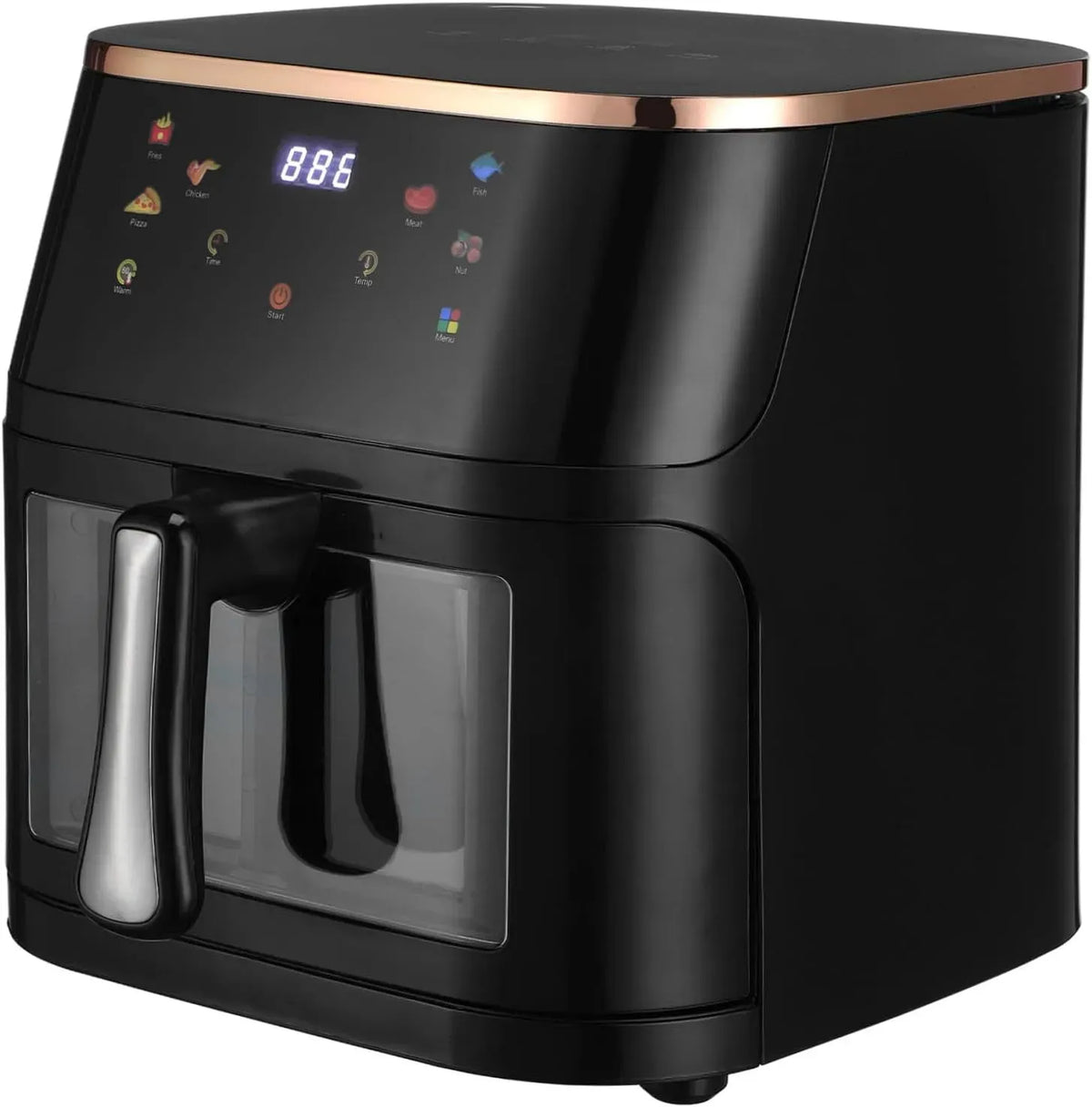 Friteuse à air chaud, 10 L, tactile, gril, blanc, Grille Incluse, Commande Tactile