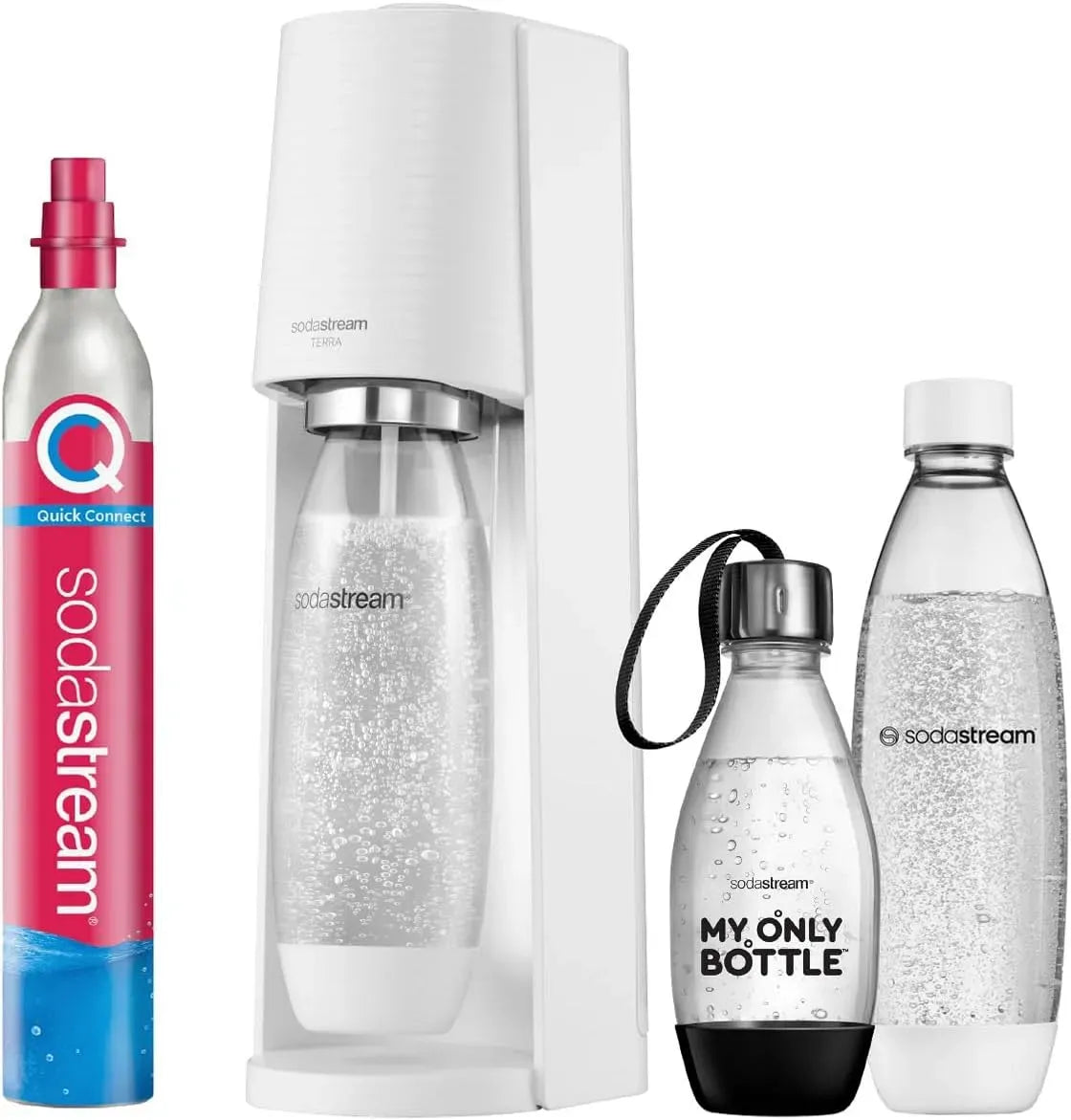 SodaStream Terra Blanc Pack Promo équipé de 3 Bouteilles