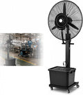 Rafraîchisseur d'air, 42 L, industriel, 3 vitesses, oscillation, restaurant, Oscillation 90°, Ventilateur Brumisateur Industriel sur Pied 42L