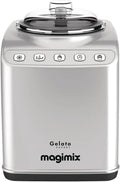 Magimix 11680 Gelato Expert in Silver with 2 Large 2L Stainless Steel Bowls and 3 Automatic Programs with Built in Freezer
