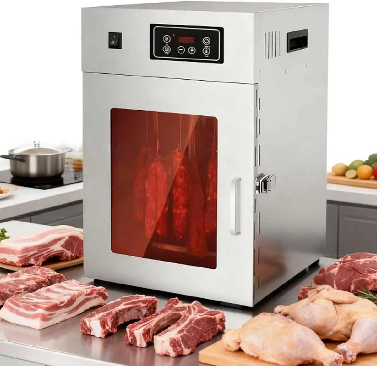 déshydrateur alimentaire, armoire, 30 à 90 °C, acier inoxydable, pour biltong
