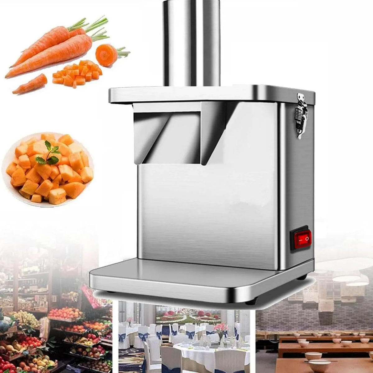 Trancheuse Électrique, Hachoir À Fruits Et Légumes, pour Coupe-Légumes Professionnel, Râpe À Légumes Électrique, Nettoyage Facile, Trancheuse