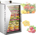 12-Layer Machine de lyophilisation, machine de séchage, déshydrateur alimentaire, 30 à 90 °C, minuteur, acier inoxydable, pour la maison