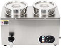 Chauffe-plats de buffet, 28 L, 30 à 85 °C, maintien au chaud, professionnel, 2 zones de température, 14L