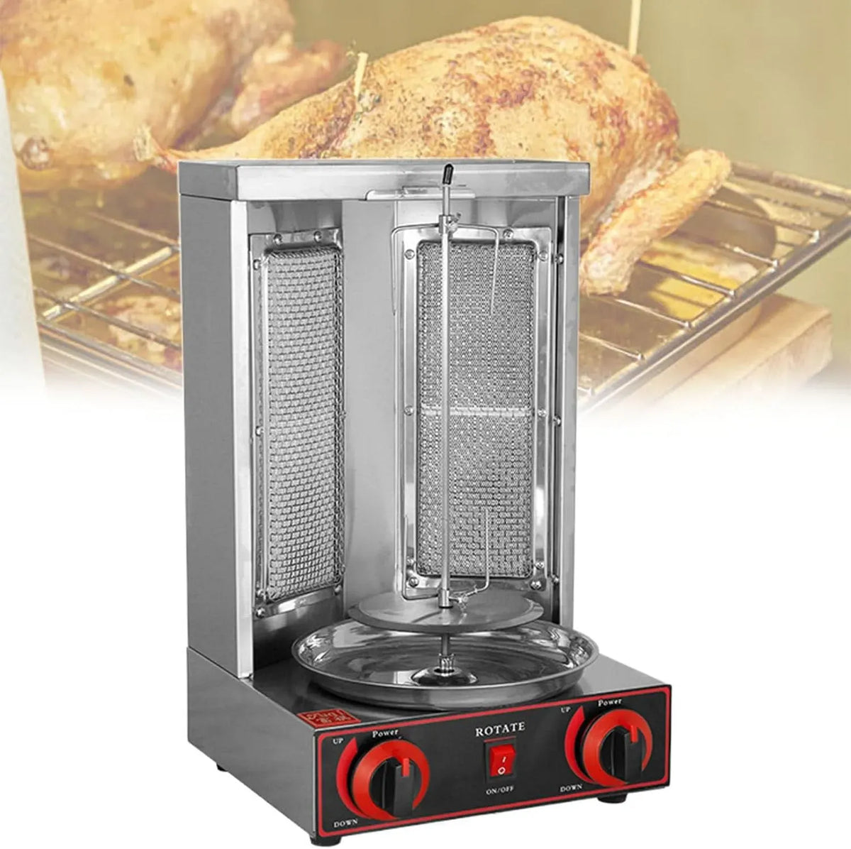 Barbecue, Table, table de travail pour barbecue, barbecue fonctionnant au gaz, 3000 W, acier inoxydable, argenté, pour La Maison 3000 W