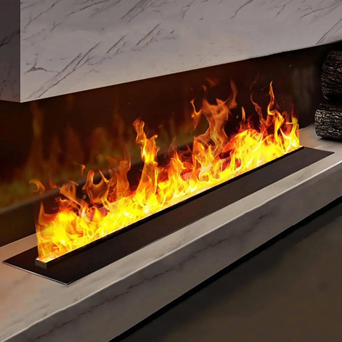 100cm/39.3in cheminée électrique, Effet de Flamme 3D, Cheminée à Vapeur d'eau, télécommande de cheminée avec