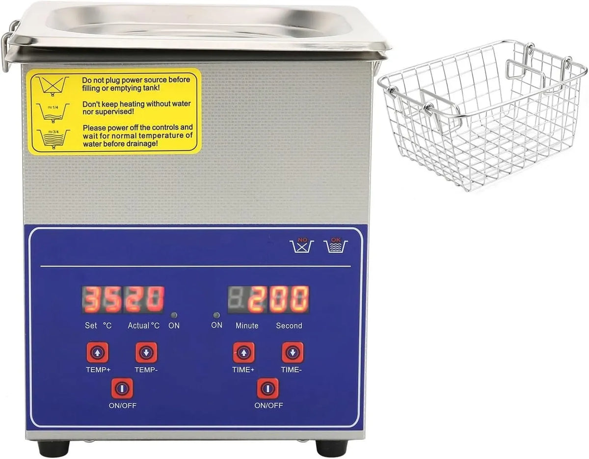 Radiateur électrique, 2 L, minuteur, industriel, acier inoxydable, Nettoyeur à ultrasons Industriel 2 L PS‑10A