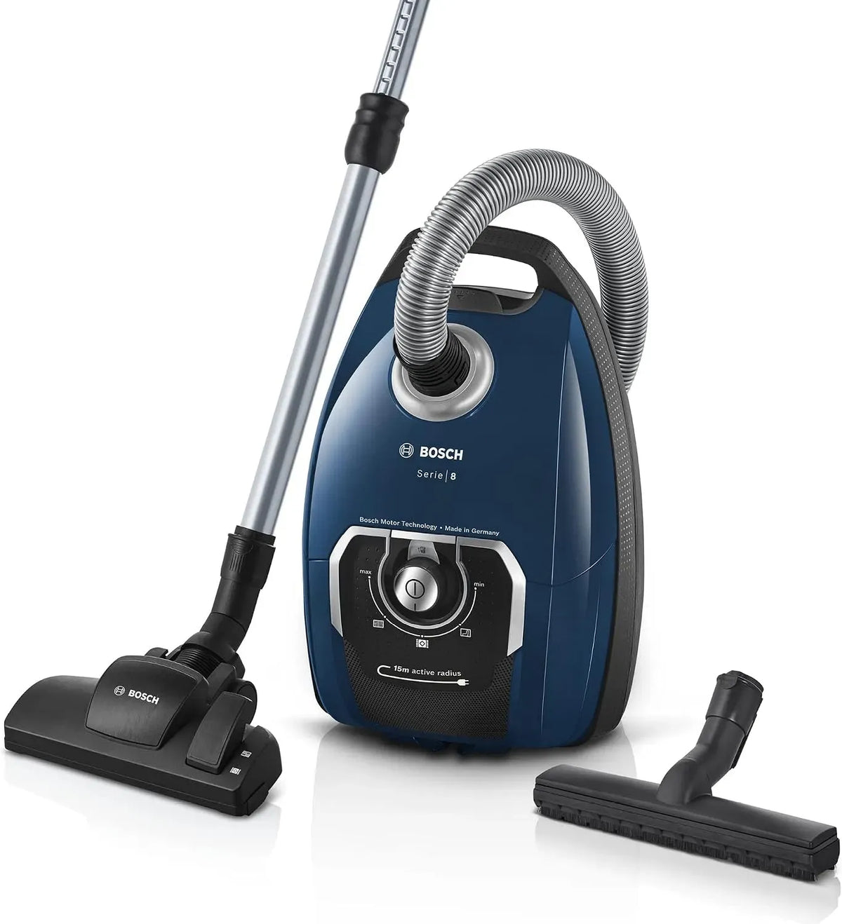 Bosch BGB75X494 Aspirateur, bleu, appareil électrique d'aspiration, Hausgeräte Série 8 Aspirateur avec Sac Bleu