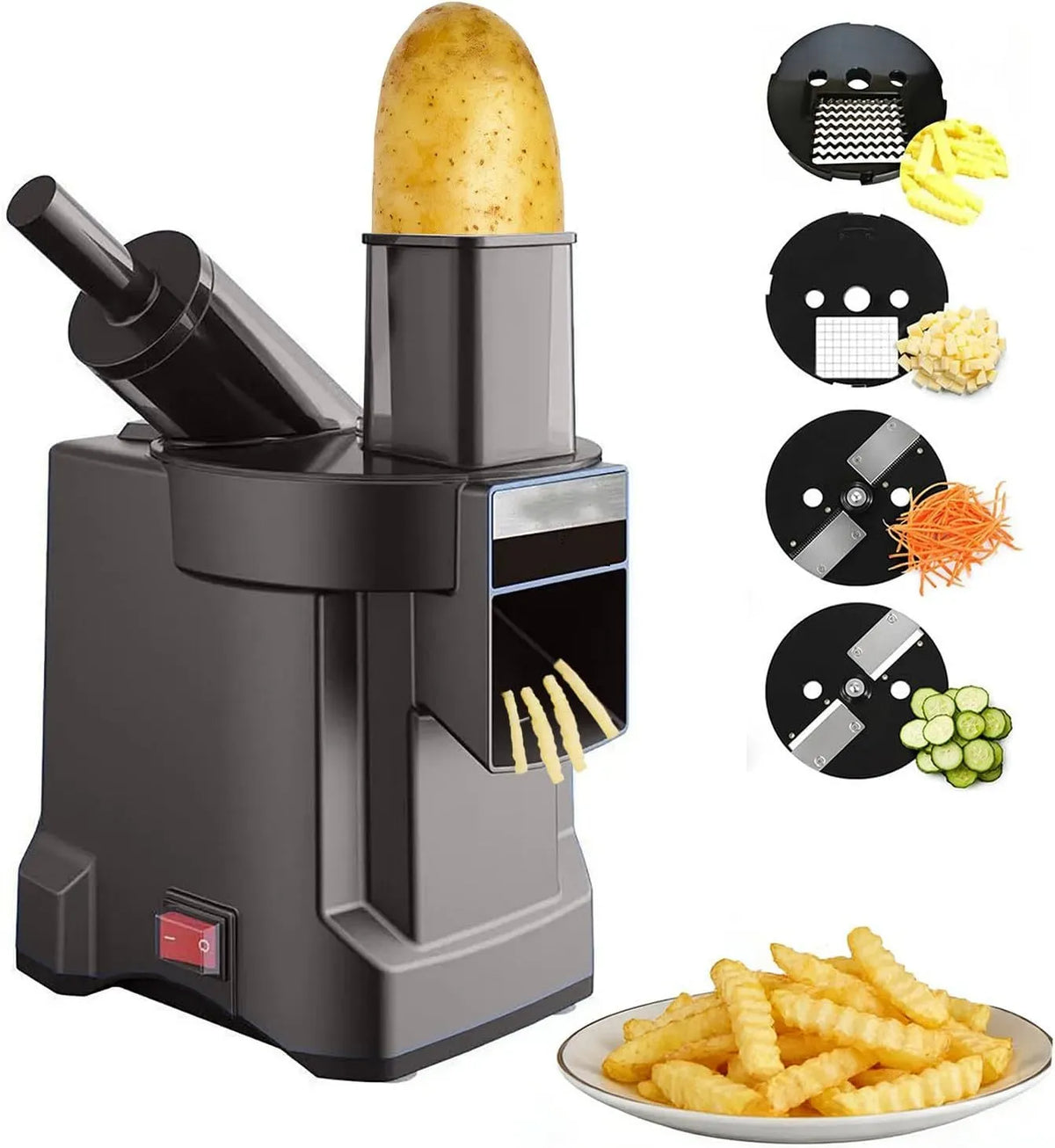 4-en-1 robot, professionnel, food truck, restauration, pour restauration, Coupe-légumes