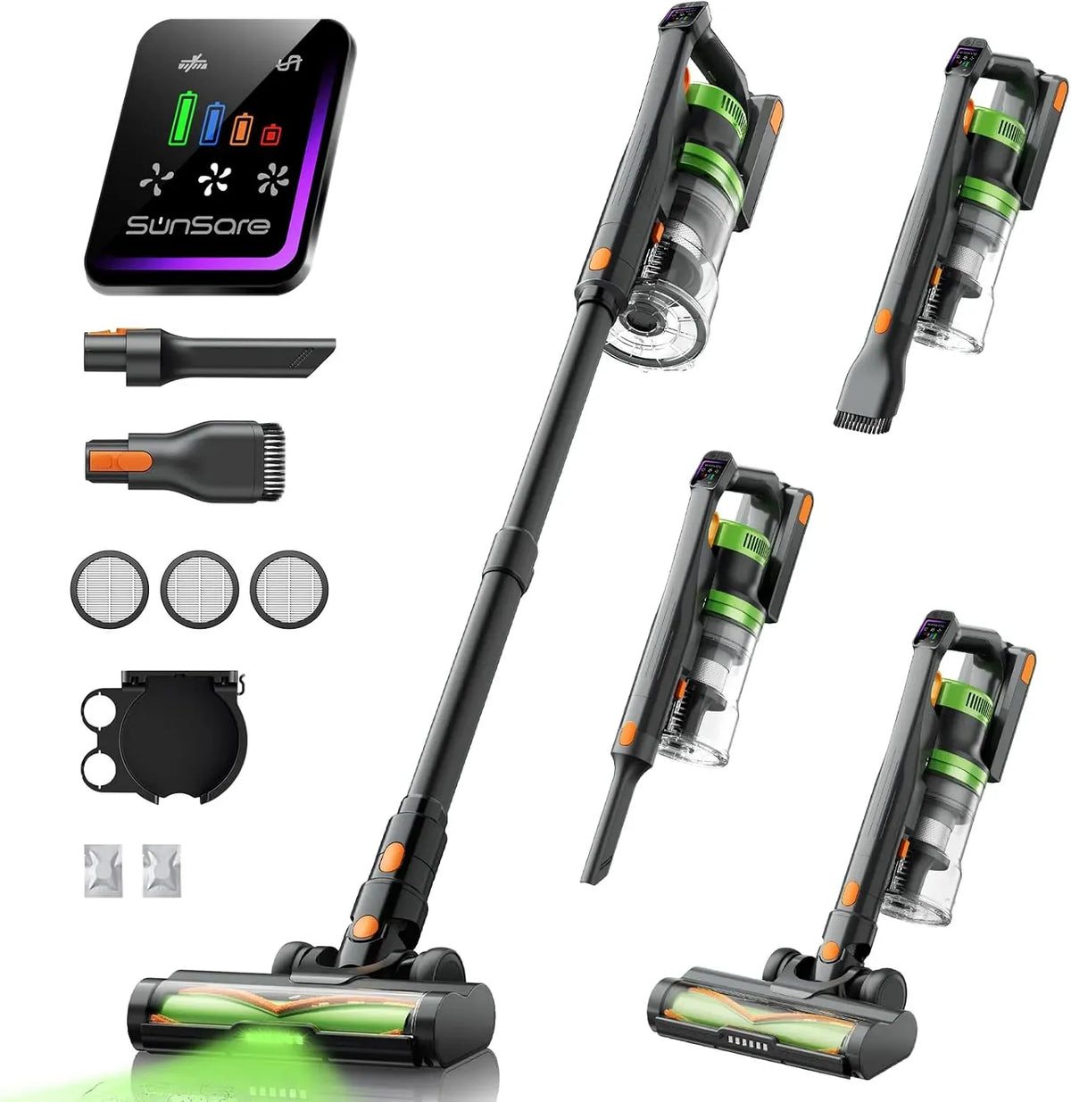 Aspirateur 65Min, 1,8 L, 600 W, Écrans LED, 1,8L Capacité