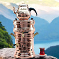 taille moyenne, Ensemble théière Samovar Tubibu en cuivre fait main au charbon de bois