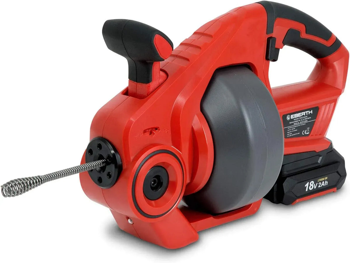 2Ah Machine de nettoyage, batterie, 18 V, 11 mm, 7,6 m, EBERTH