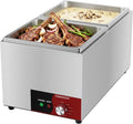 Cuisson au Bain Marie, pour Usage pour usage professionnel, Bain Marie Électrique Professionnel 2 Bacs Chauffe-Plat 1000W