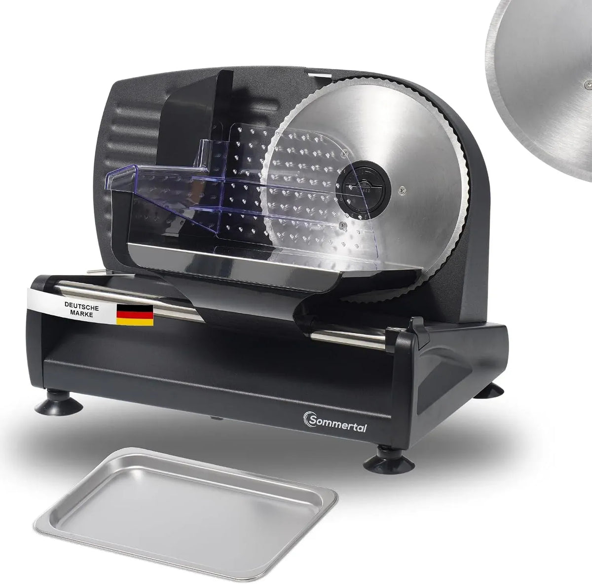 AS190 électrique, peu encombrant, pour trancheuse professionnelle, DUAL Trancheuse universelle 200 W en acier inoxydable avec lame dentelée et