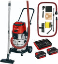 Einhell VC 36 Aspirateur, 30 L, Boost, Twincharger et 2 Batteries 3,0Ah, ECO/BOOST, 2 vitesses