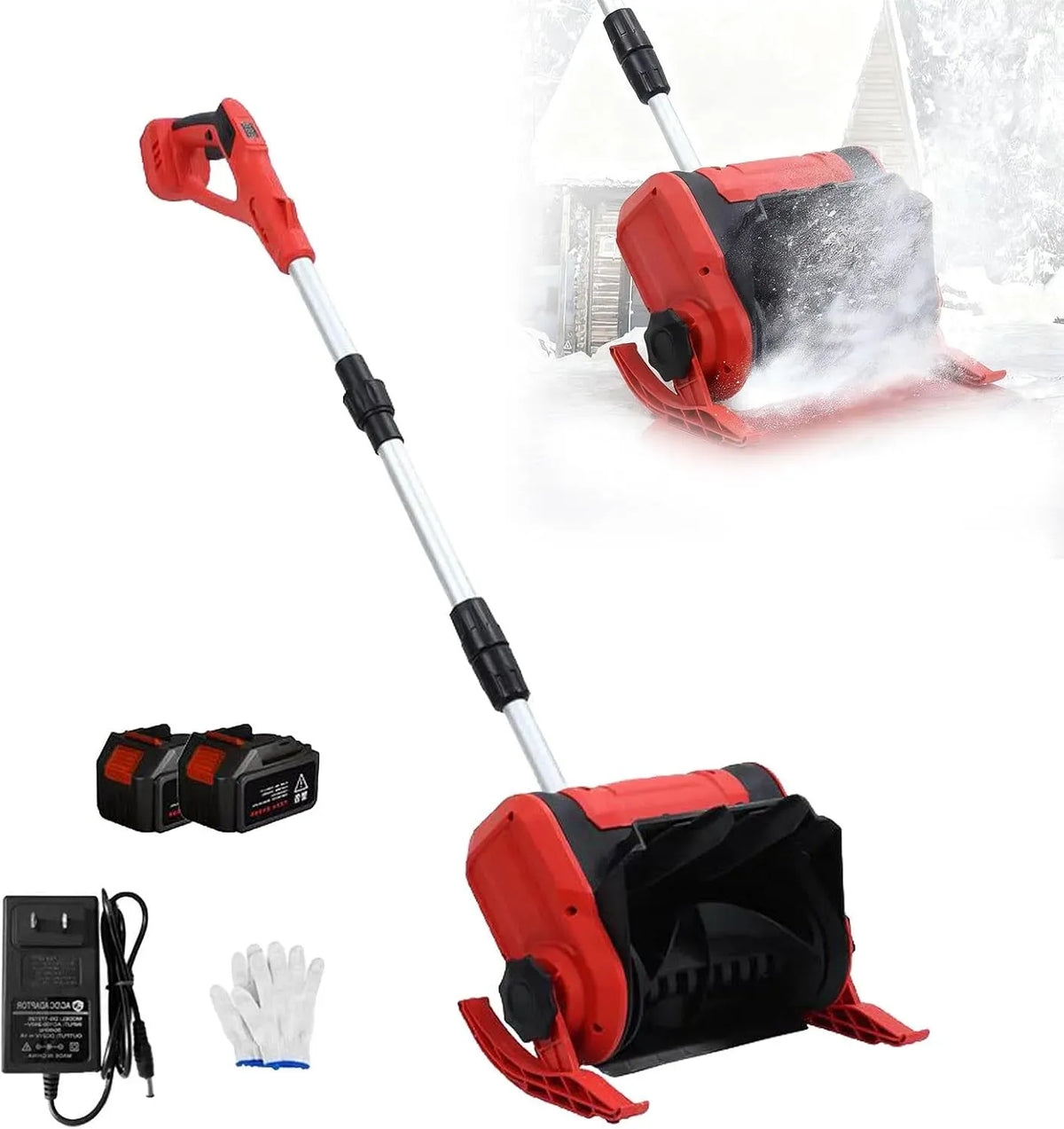 4Ah Batterie, Moteur, machine de déneigement, 16cm, 1200 W, 20 V, 16 cm, pour Allées et Escaliers