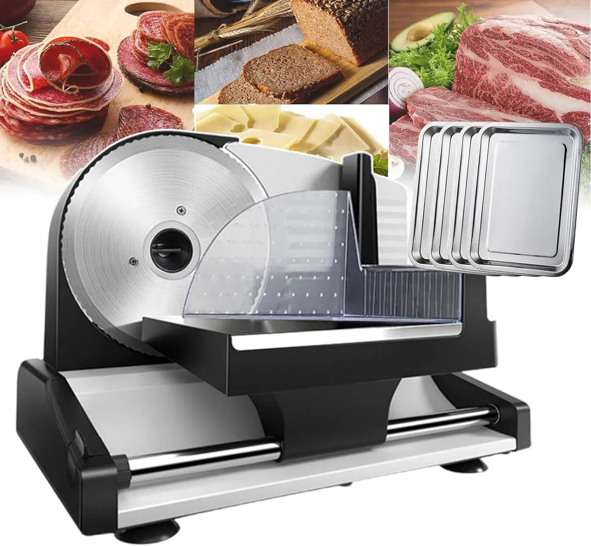 Coupe-Viande, pour Hachoir À Viande pour usage professionnel pour Fromage, Trancheuse À Viande, Épaisseur De Tranche Réglable De 1 À 15 Mm, Pain Et