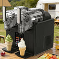 Lave-vaisselle, 430 W, grand réservoir, noir, 2 Réservoirs pour Milkshakes Black, Machine à Granité Autonettoyante 430W