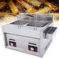 beignets, puissance de feu réglable, Friteuse à gaz en acier inoxydable de grande capacité de 20 L pour un usage domestique et commercial, comprend