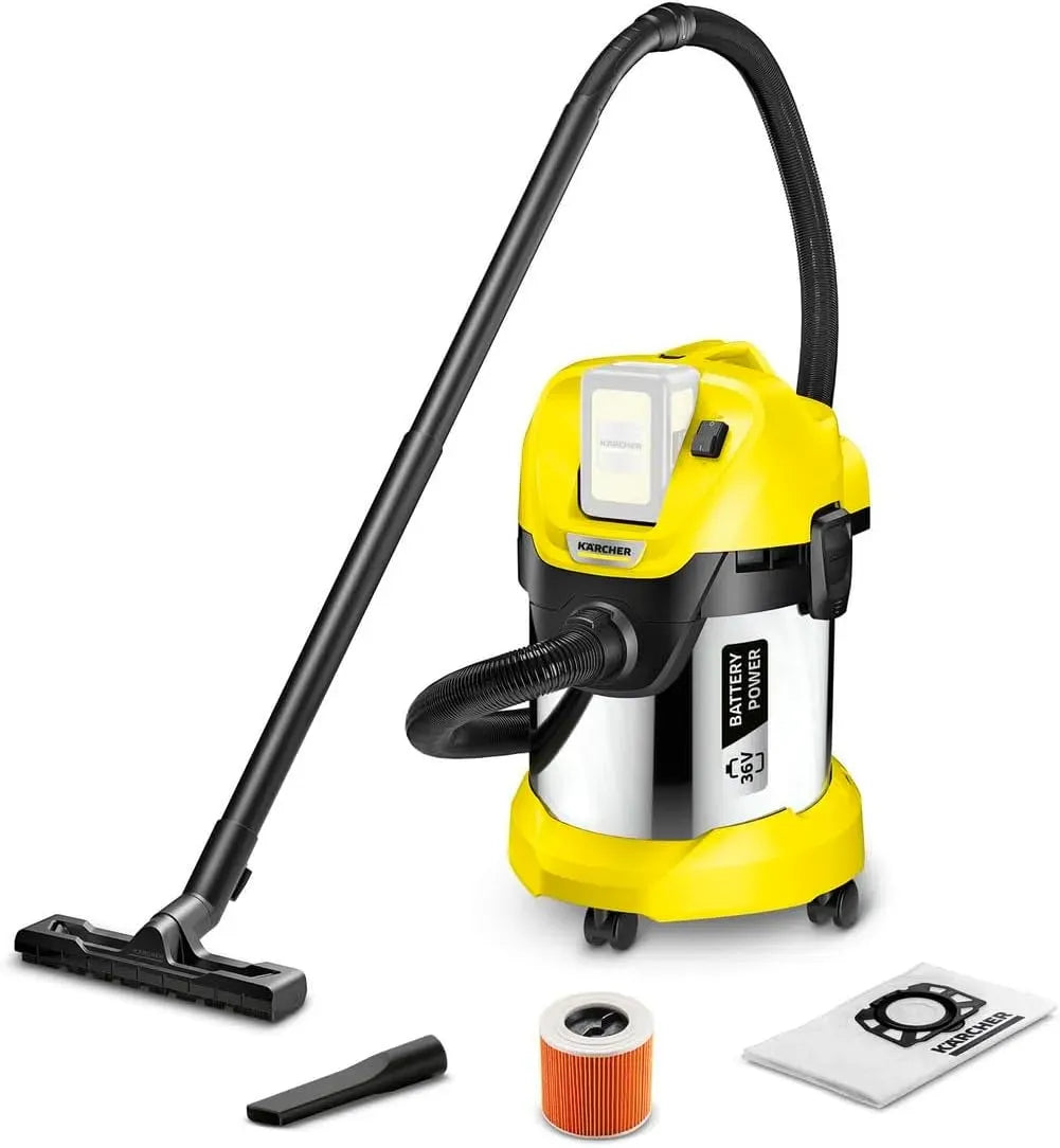 Kärcher RCHER 36 Aspirateur, 17 L, 300 W, 36 V, tactile, Flexible: 2 m, Filtre Cartouche, Taille Cuve: 17 l