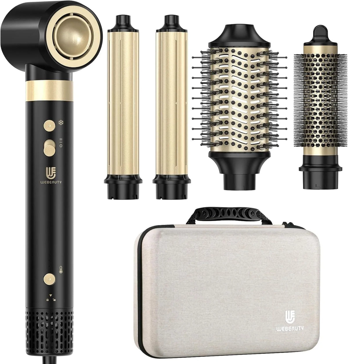 Brosse, webeauty Air Styler 6 en 1, Sèche Cheveux équipé de Brosse Soufflante Set