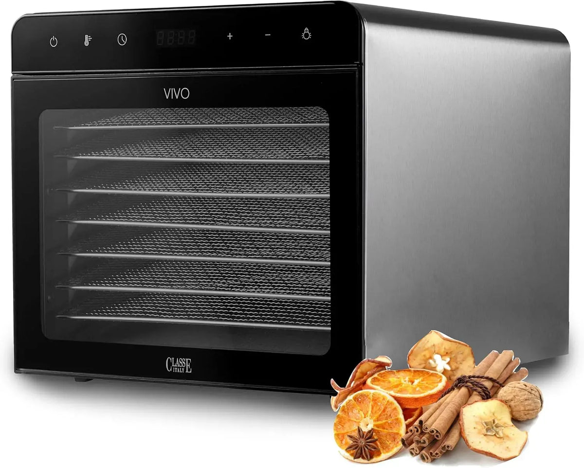 SUS 304 sans BPA, Déshydrateur alimentaire à faible consommation, 8 plateaux en acier, 700 W, GARANTIE 5 ANS, température réglable de 35 à 85 °C