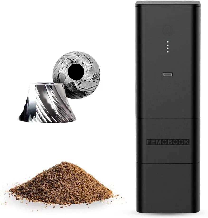 Moulin, portable, broyeur à grains de café, USB, noir, pour les déplacements et la maison