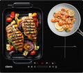 CIARRA Plaque à induction, 60cm, 4 foyers, 7200 W, table de cuisson à induction, zone flexible, Boost, verrouillage, minuteur, Fonction Boost