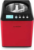 Klarstein machine à glace et sorbet, 2 L, 180 W, minuteur, acier inoxydable, rouge