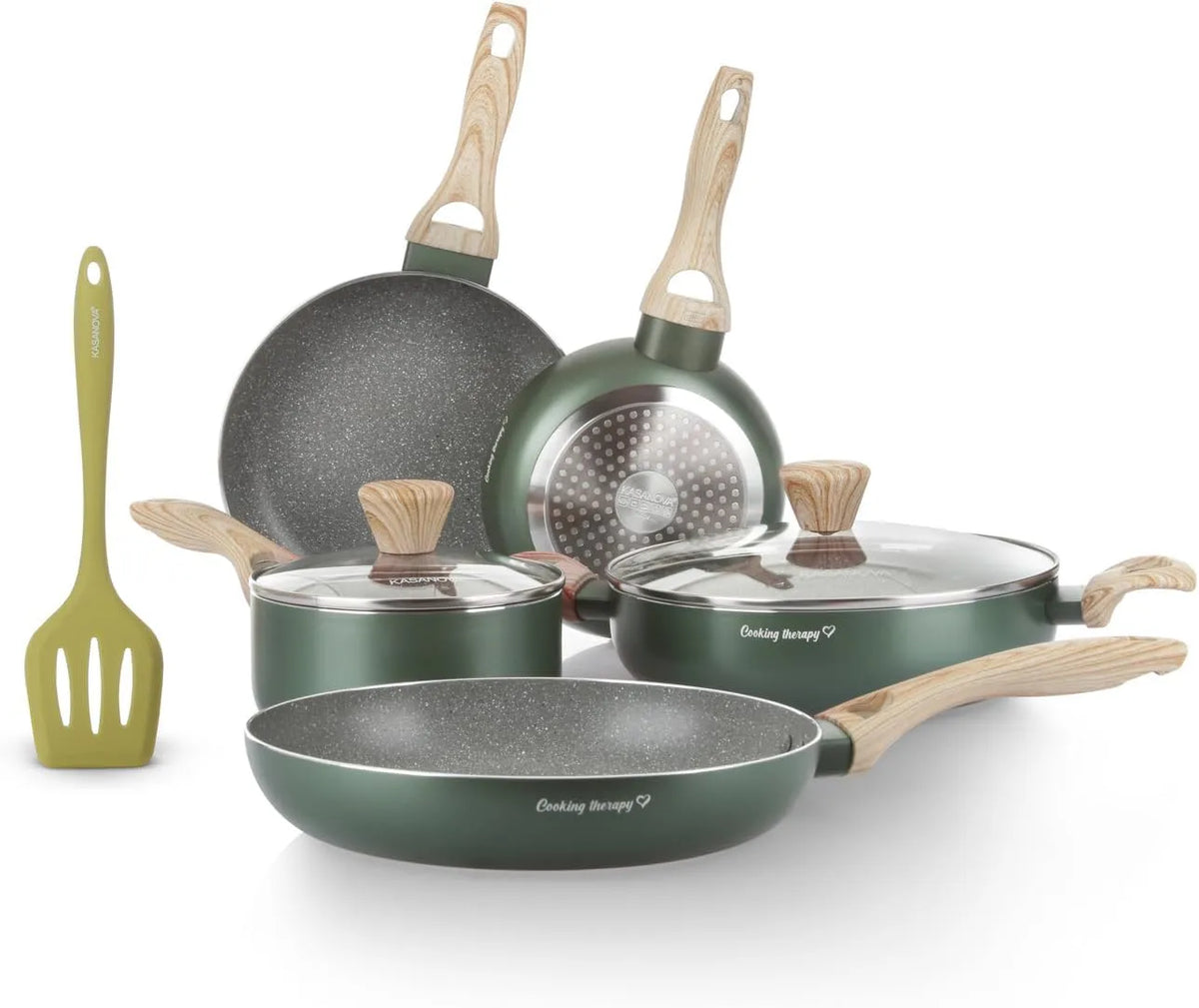 Ustensile de cuisson, KASANOVA, 8 pièces, ustensile de cuisine, Batterie de cuisine Cooking Therapy