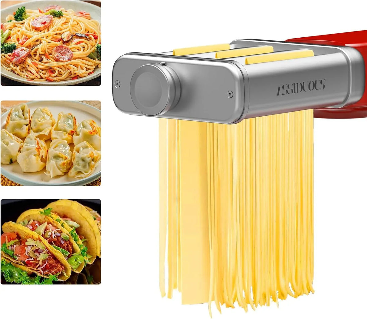 Kenwood Machine à pâtes, machine à nouilles, acier inoxydable, Kit d'accessoires à pâtes pour robot culinaire KVC/KVL