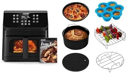 Friteuse à air chaud, 6.2 L, COSORI 12-en-1, tactile, Rappel Shake/Rôtir/Bake, Jusqu'à 55% d'Énergie en Moins, Écran Tactile LED