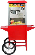 Machine à Pop-Corn, Chariot, 2,2 L, 1440 W, éclairage LED, professionnel, rouge