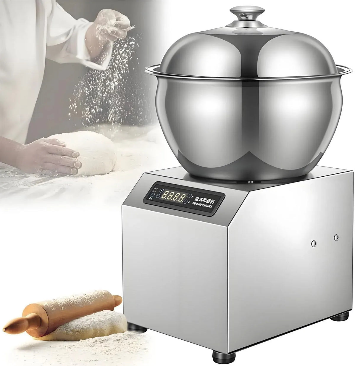 Machine à pétrir, 8 KG, pizza, acier inoxydable, pour pâte à Pizza 8KG