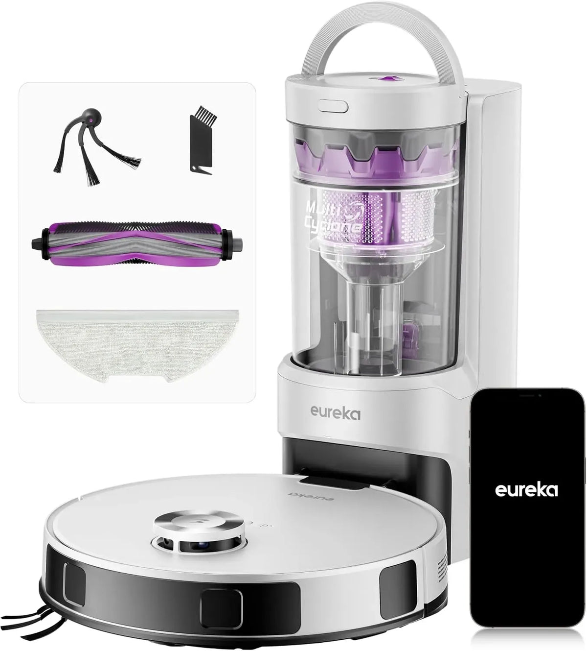 Robot aspirateur, EUREKA E20, Soulèvement de Serpillière 10mm