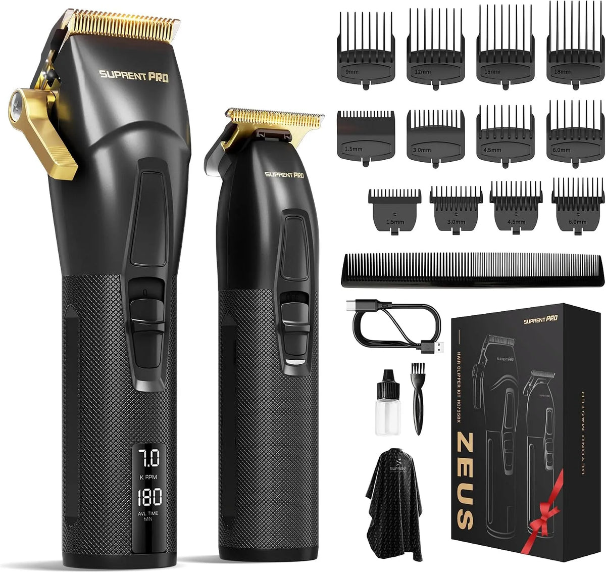 Tondeuse cheveux pour usage professionnel pour hommes, SUPRENT