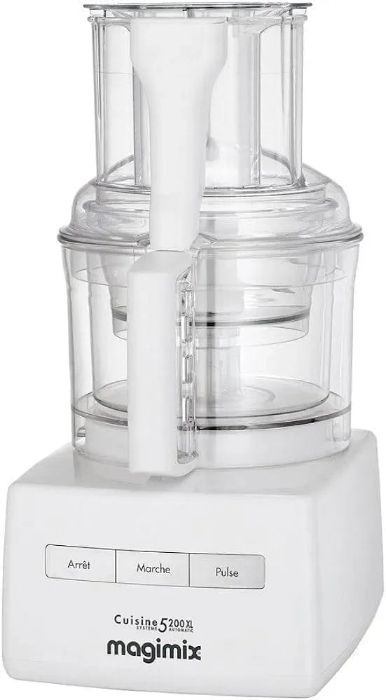 Robot de cuisine, ZZZ, blanc, machine de cuisine, Magimix Robot de cuisine Compact 5200 XL Argent/Blanc