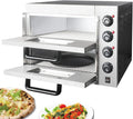 Four électrique à pizza, pose libre, minuteur, gril, 2 zones de température